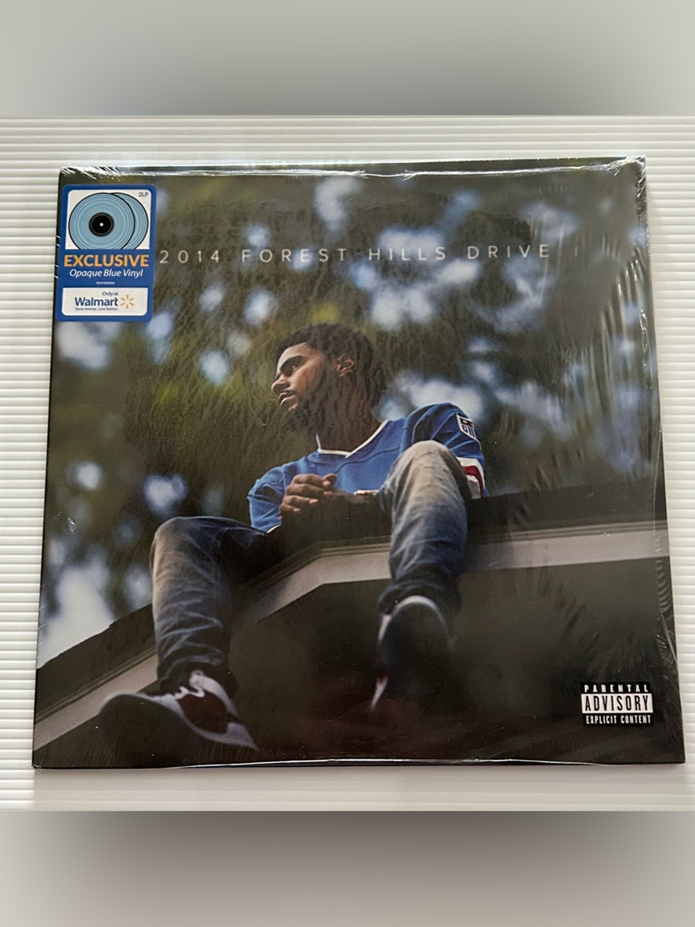 J Cole 2014 Forest Hills Drive 2 LP Vinyl Walmart Exclusive Opaque Blue Explicit